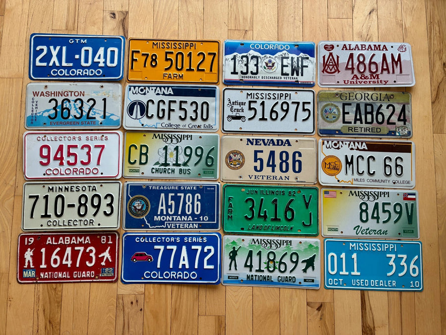 2021 & Older Set of 20 Specialty/ Older License Plates