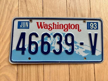 1993 Washington State Truck License Plate (Check With DOL First For YOM)