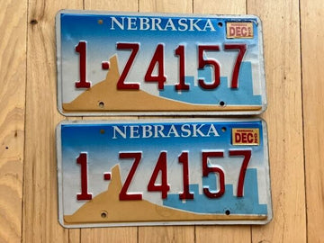 Pair of 2002 Nebraska License Plates
