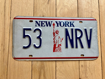 1990s New York Liberty License Plate - Vanity