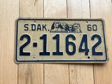 1960 South Dakota License Plate