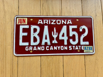1988 Arizona License Plate
