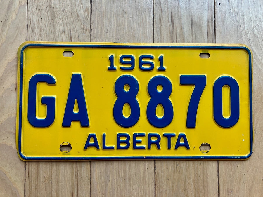 1961 Alberta License Plate