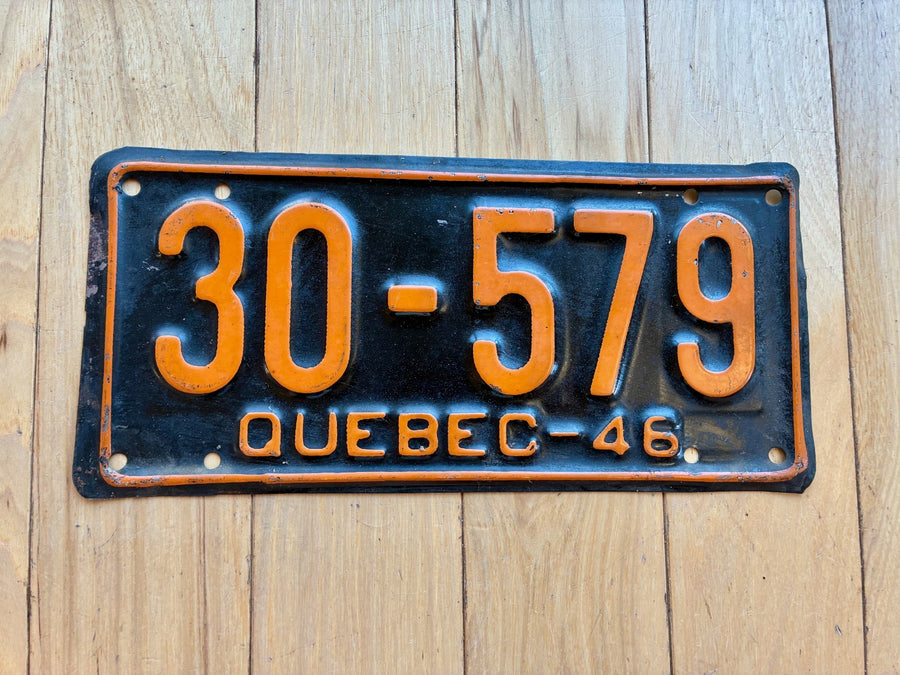 1946 Quebec License Plate