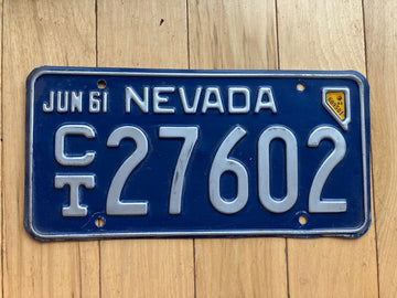 1961 Nevada Clark County Truck License Plate W/ 1963 Tab