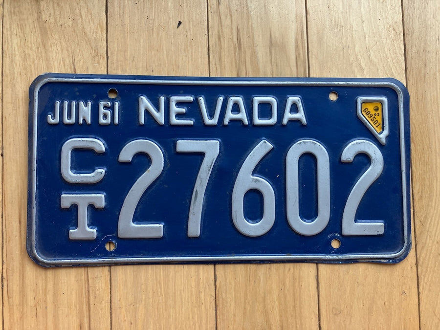 1961 Nevada Clark County Truck License Plate W/ 1963 Tab