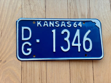 1964 Kansas License Plate