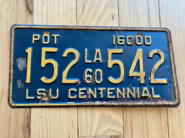 1960 Louisiana License Plate