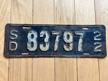 1922 South Dakota License Plate
