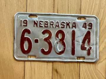 1949 Nebraska License Plate