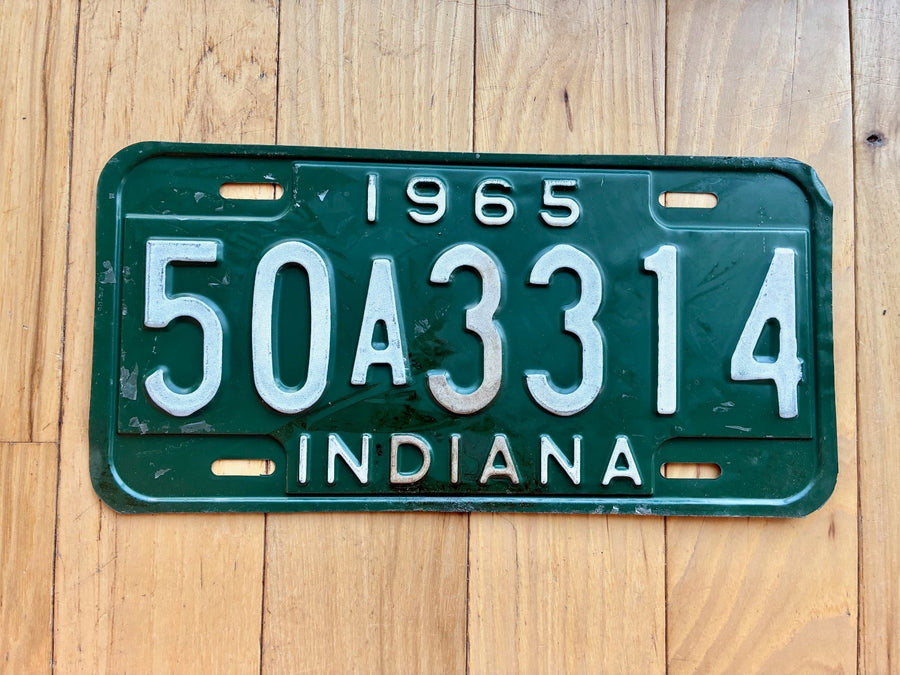 1965 Indiana License Plate