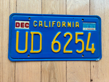 1976 California Trailer License Plate