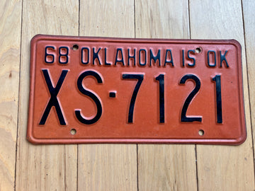1968 Oklahoma License Plate