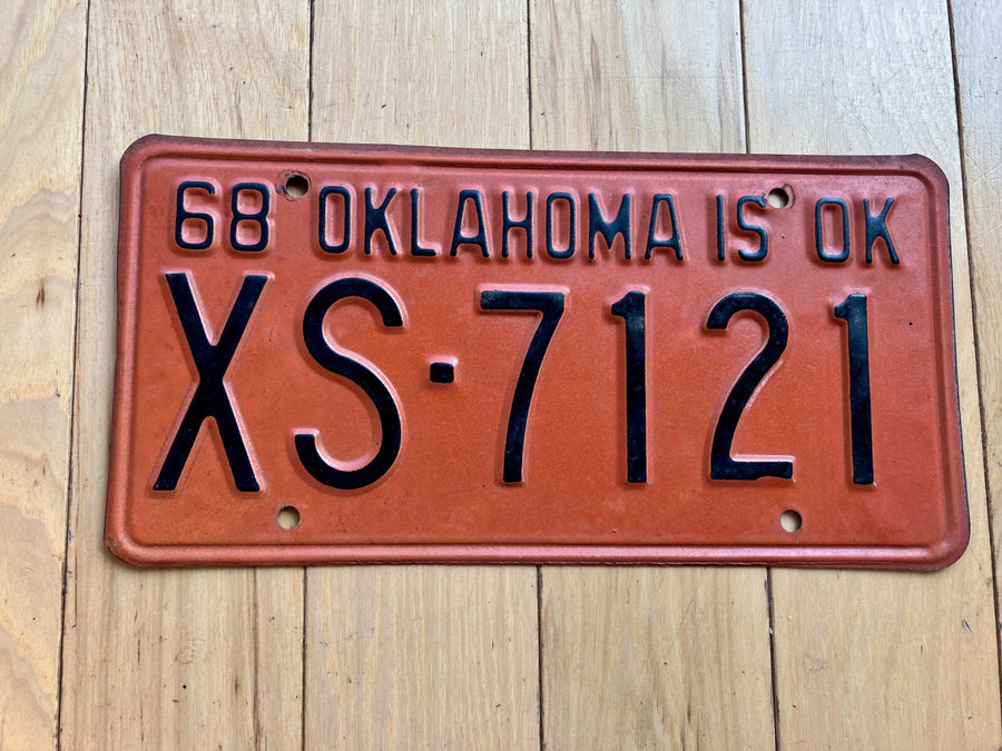 1968 Oklahoma License Plate