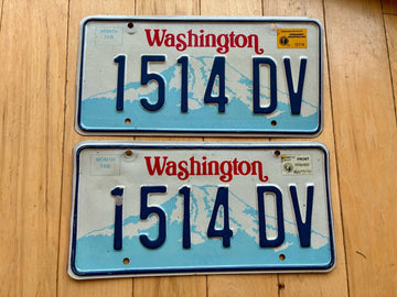 1987 Pair of Washington State Disabled Veteran License Plates
