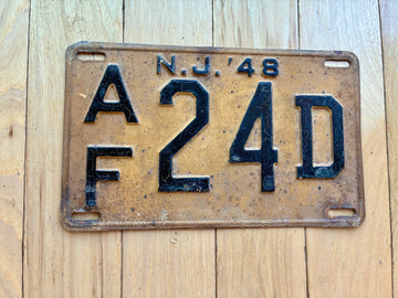 1948 New Jersey License Plate