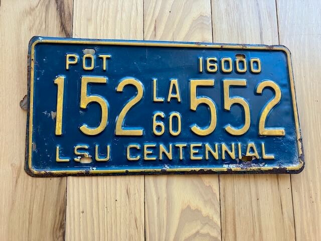1960 Louisiana License Plate