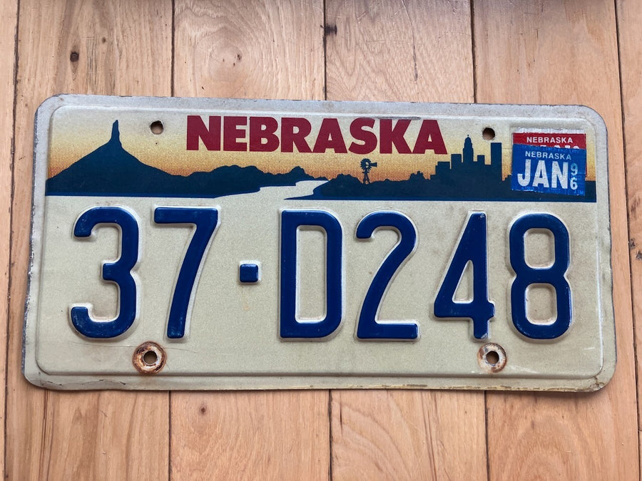 1996 Nebraska License Plate