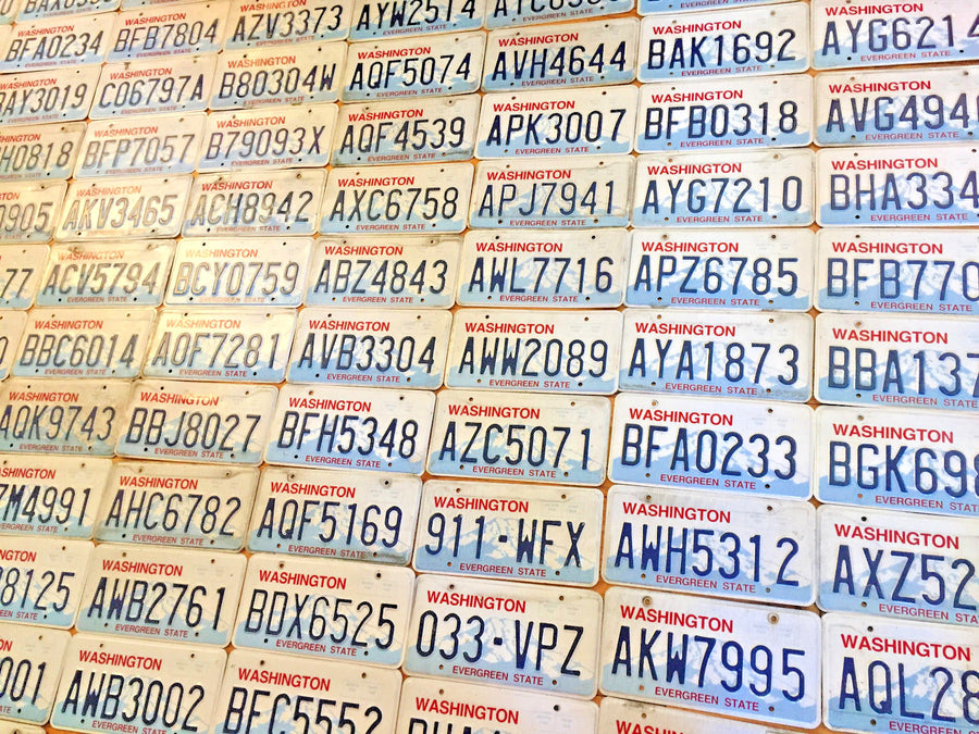 50 Washington State License Plates in Craft Condition
