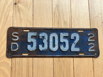 1922 South Dakota License Plate