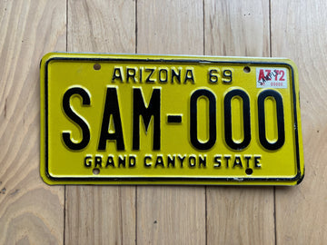 1972 Arizona Sample License Plate