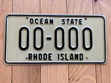 1972 to 1979 Rhode Island Sample License Plate