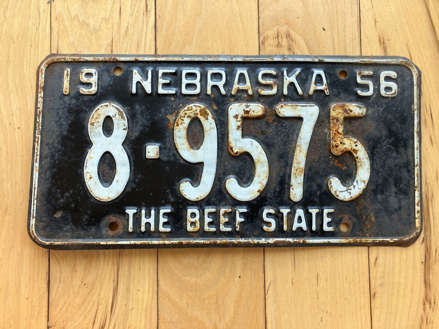1956 Nebraska License Plate