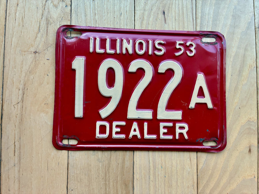 1953 Illinois Dealer License Plate