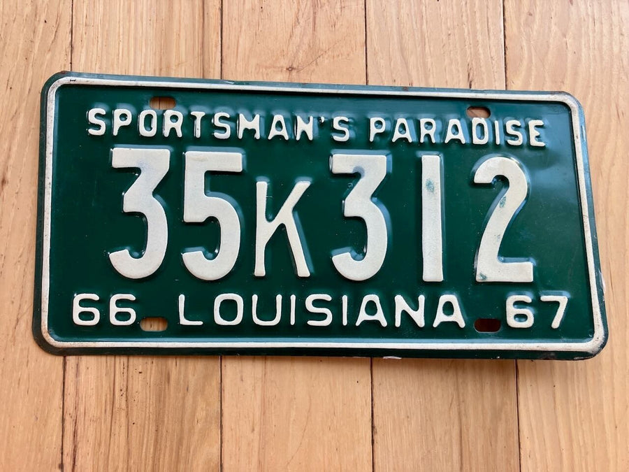 1966/ 1967 Louisiana License Plate