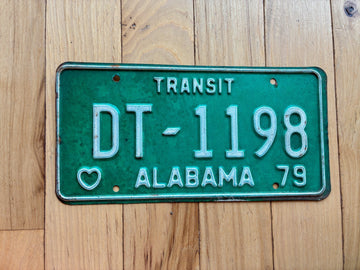 1979 Alabama Transit License Plate