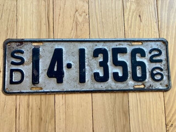 1926 South Dakota License Plate
