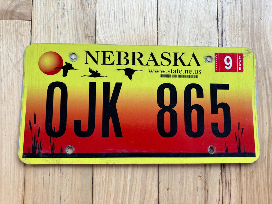 2005 Flat Nebraska License Plate
