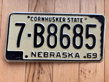 1969 Nebraska License Plate