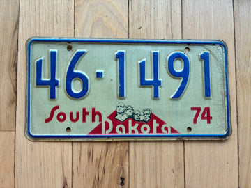 1974 South Dakota License Plate