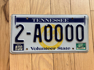 1980 Tennessee Sample License Plate