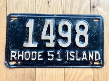 1951 Rhode Island License Plate