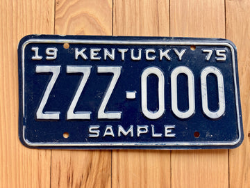 1975 Kentucky Sample License Plate