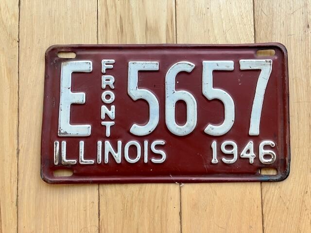 1946 Illinois Truck Front License Plate