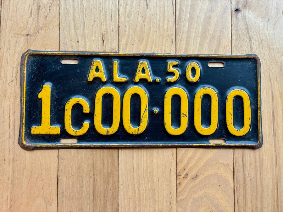 1950 Alabama Sample License Plate