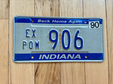 1990 Indiana Ex POW License Plate