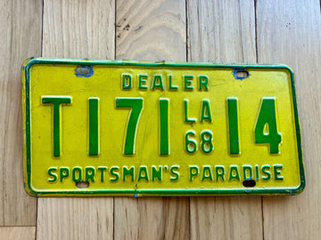 1968 Louisiana Dealer License Plate