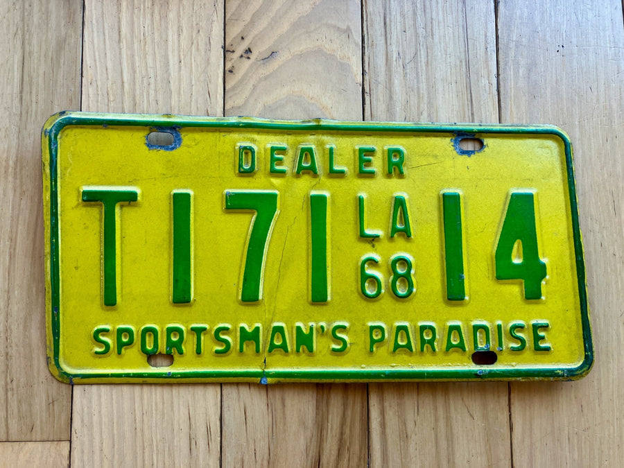 1968 Louisiana Dealer License Plate