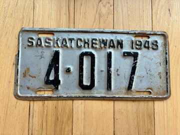 1948 Saskatchewan License Plate