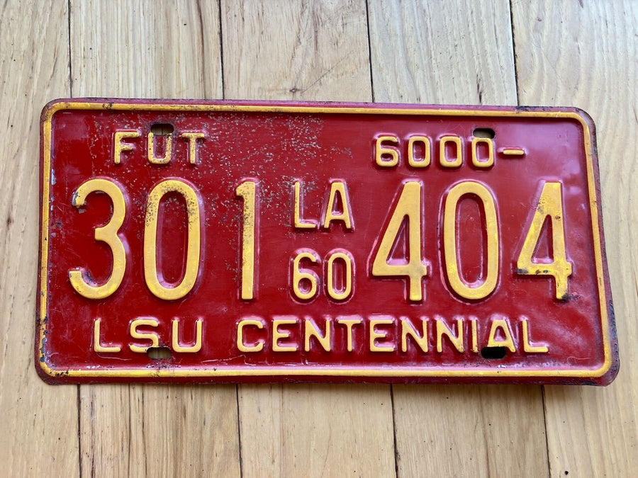 1960 Louisiana FUT License Plate