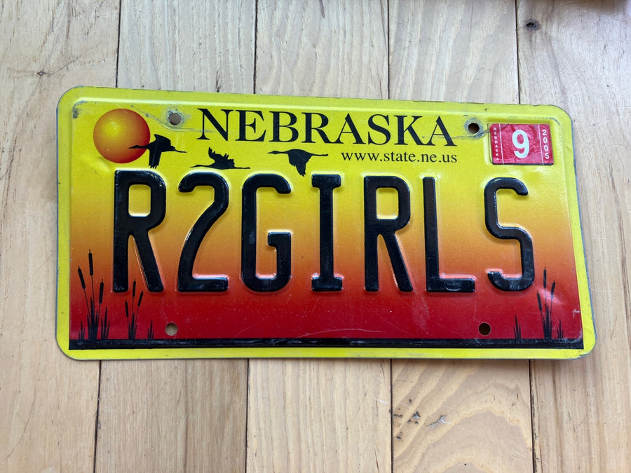 2005 Nebraska Vanity License Plate - R2GIRLS