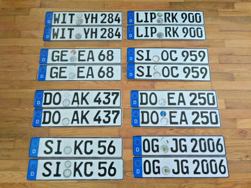 Pair of German License Plates