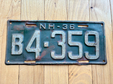 1936 New Hampshire License Plate