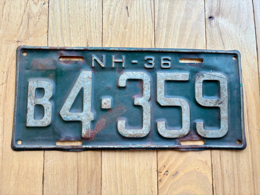 1936 New Hampshire License Plate