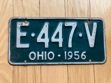 1956 Ohio License Plate