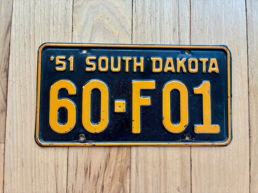 1951 South Dakota License Plate